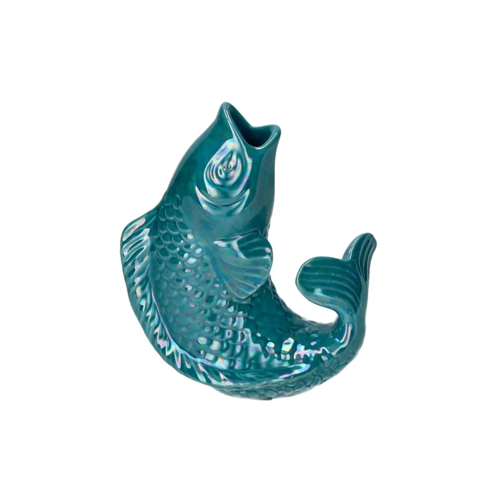 Vase MAMSELL KOI XS aus Steingut Rainbow Ocean