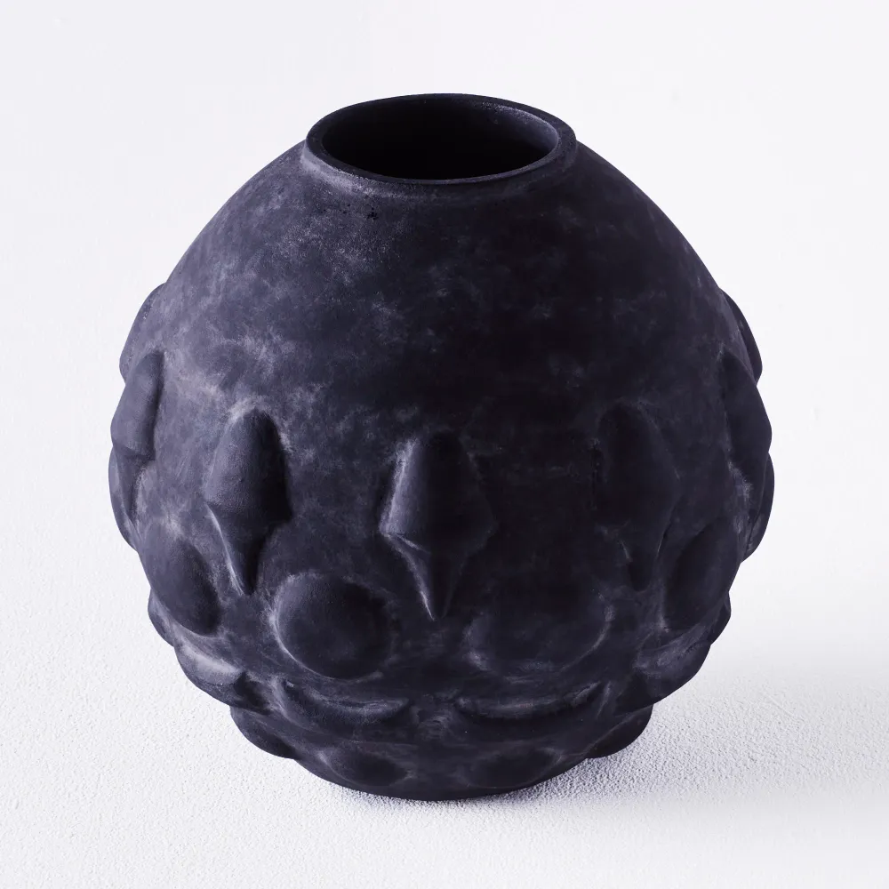 Vase ST MARIA schwarze Keramik