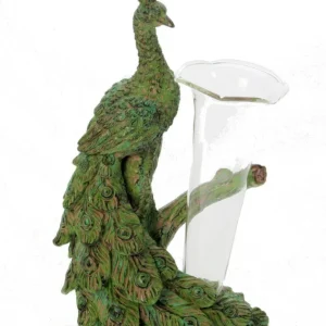 Vase 'Pfau' grün