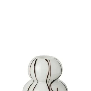 Vase Smoke Effect Balls Glass White/Black