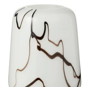 Vase Smoke Effect Narrow Glass White/Black