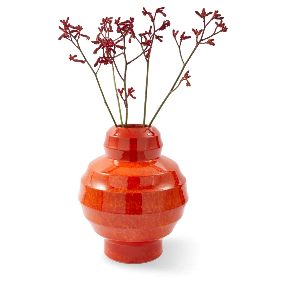 Vase SUMO orange Ø34,5xH41,5 cm