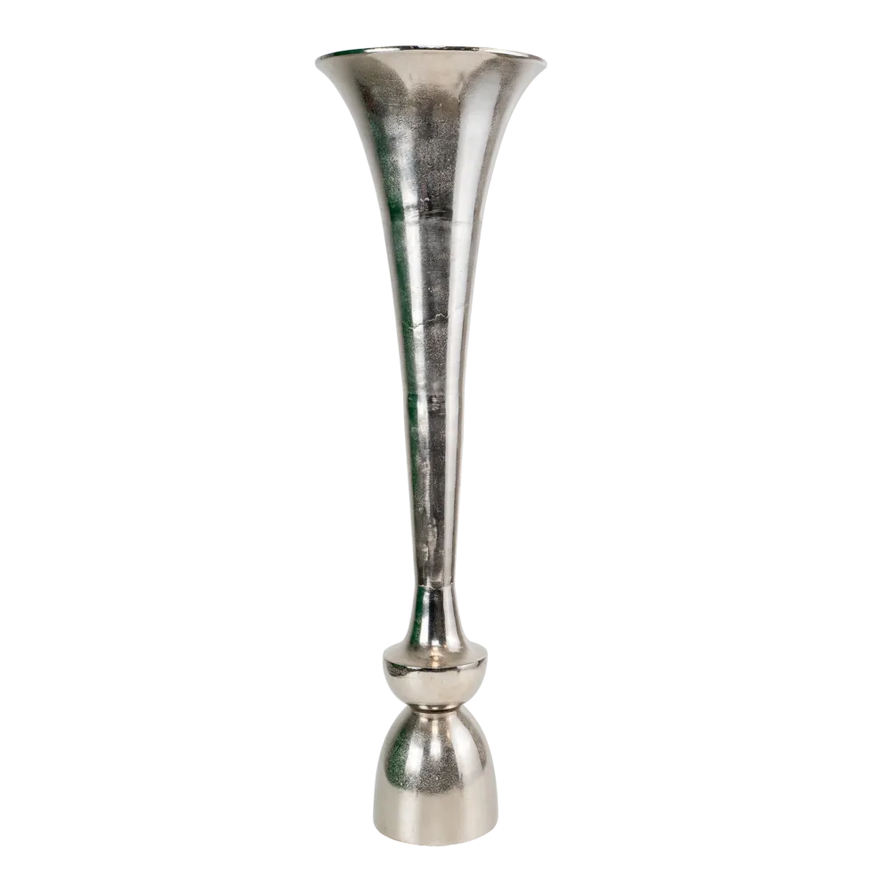 Vase Trompe Metall Silber ø29x99cm