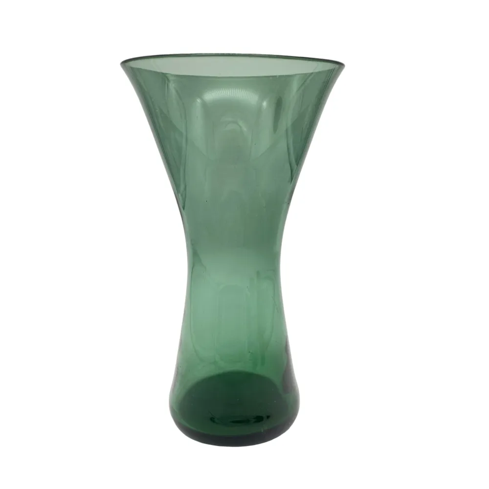 Vase turmalin grün Vintage Mid Century 50er 60er 70er Glas