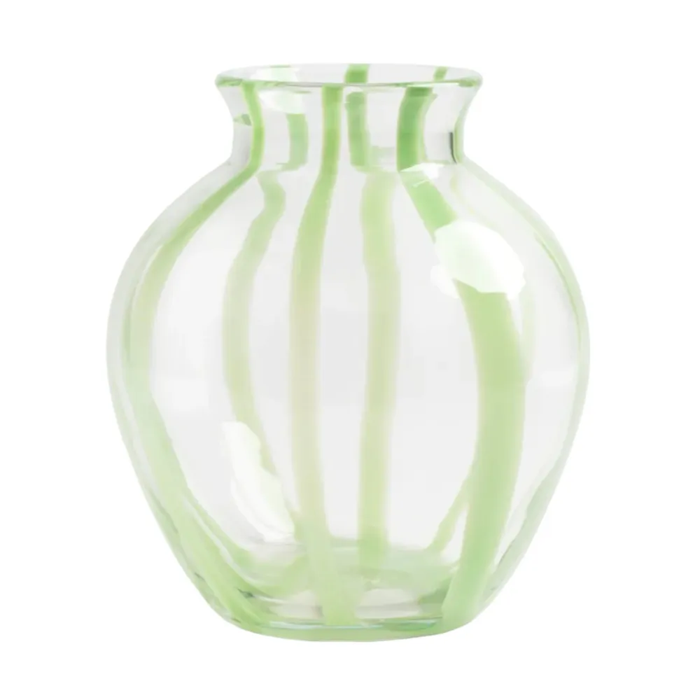 Vase YOGU STRIPE grünes Glas
