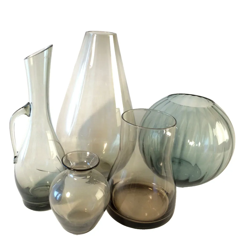 Vintage Vasenset Vasen GLAS 50er 60er MID CENTURY Vase WMF Hirschberg