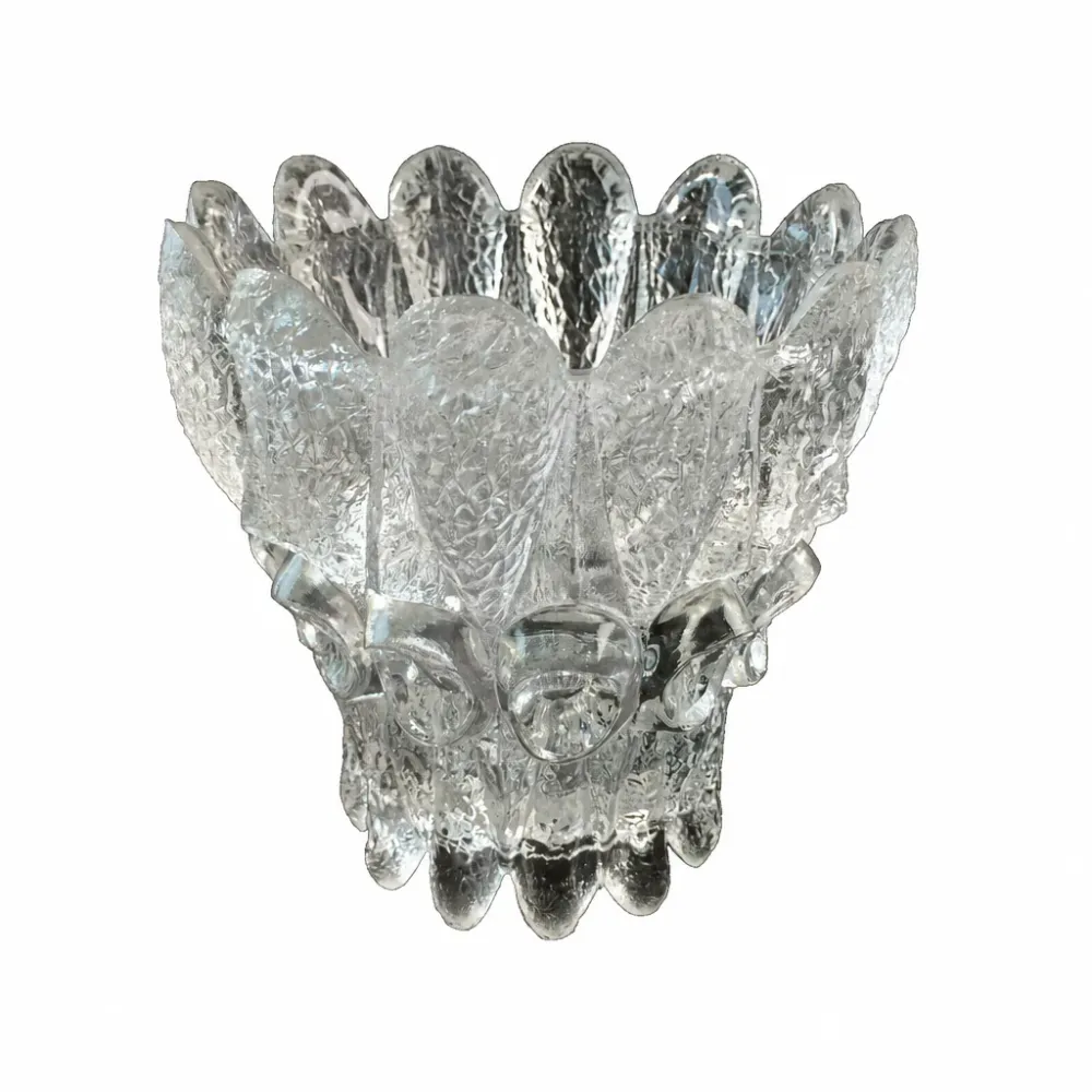 Windlicht Vase Teelicht Glas 50er 60er Mid CENTURY H 13,7 cm drehbar