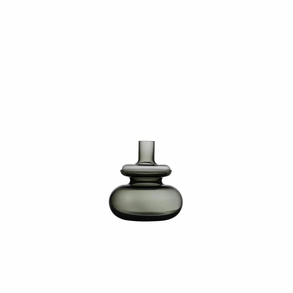 Zone Denmark Vase Inu, Tischvase, Dekovase, Mundgeblasenes Glas, Smoked Grey, H 25 cm, 25936