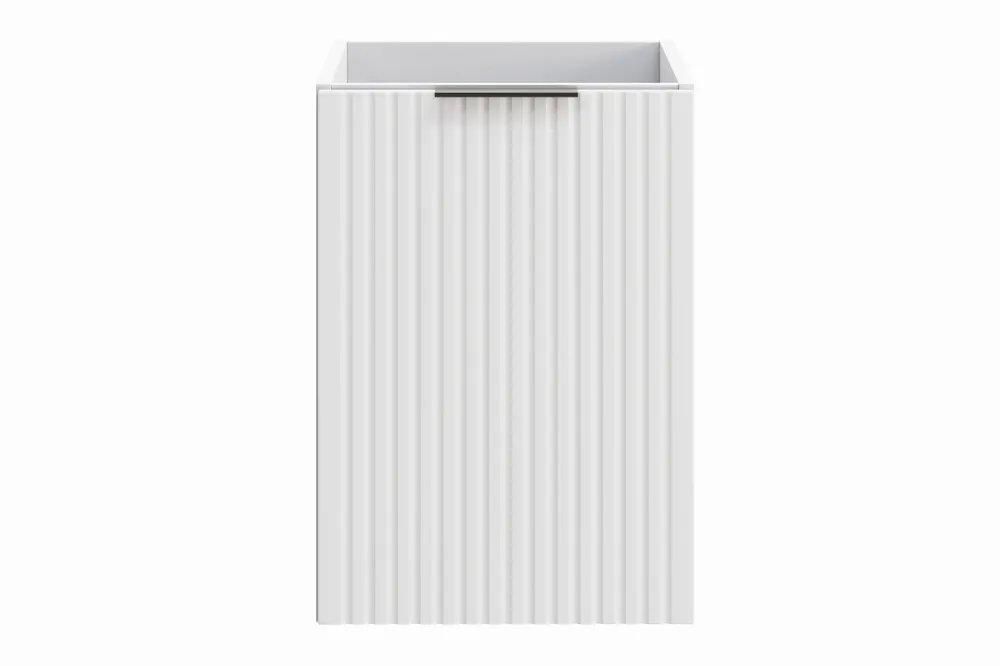 Adel Seitenschrank 40 cm mit Wäschekorb Weiß Matt