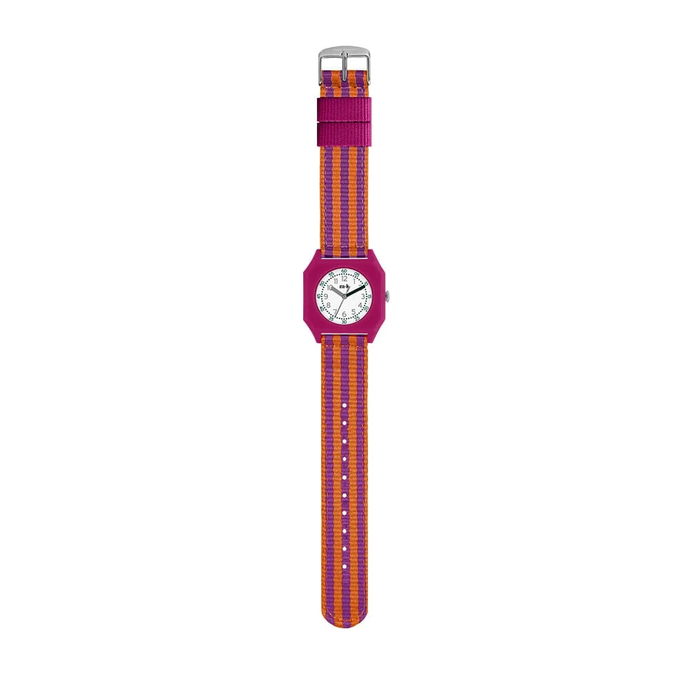 Armbanduhr "Stripes - Ruby Papaya"