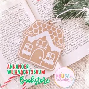 Anhänger Weihnachtsbaum Bookstore | 3D Druck | Deko Weihnachten | Weihnachtsbaumschmuck