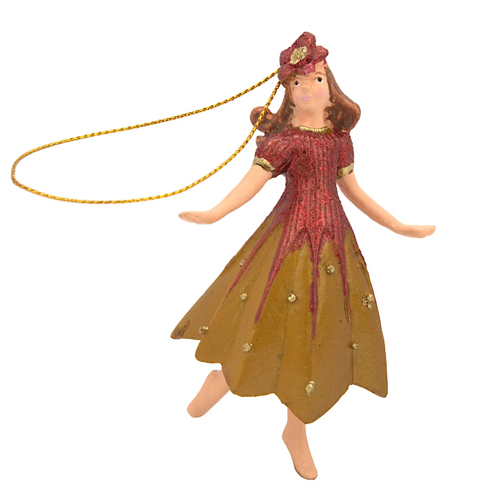 Figur Blumenkind Blumenmädchen Baumschmuck Elfe kupfer Ostern Frühling Weihnachten