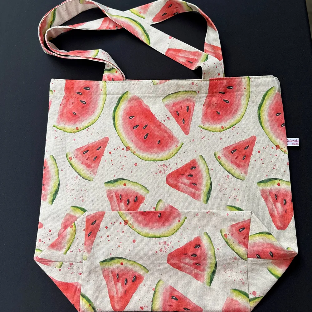 "VielKramBeutel" Canvas - Einzelstück Melonen