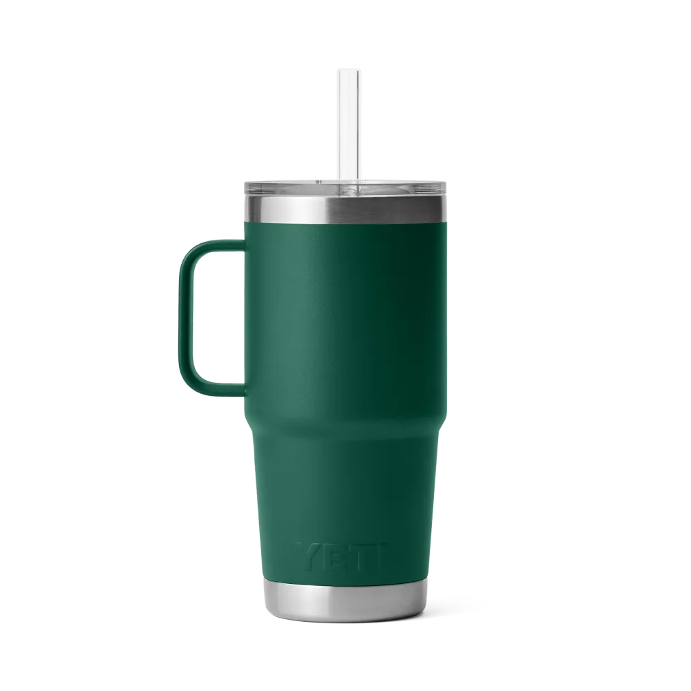 YETI® Becher Rambler 25 Oz Straw Mug - Black Forest Green