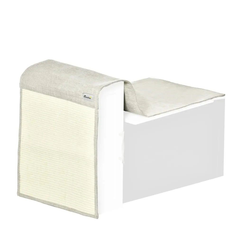 2er Katzenkratzmatte, Sessel, Couch, Beige+Grau, 130x45x0,3cm