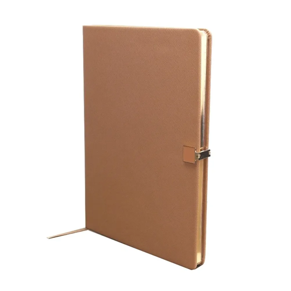 A4-Notizbuch Hellbraun und Gold