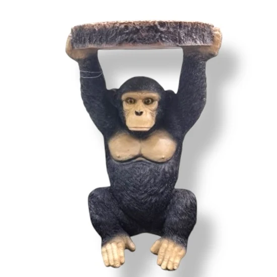 Beistelltisch „Affe“ Schwarz – 53 cm hoch