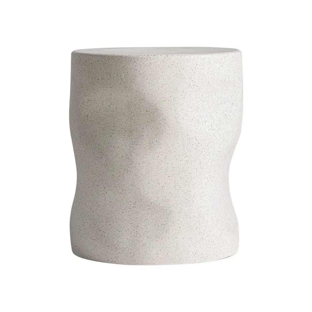 Beistelltisch DERATH cremefarbenes Terrazzo