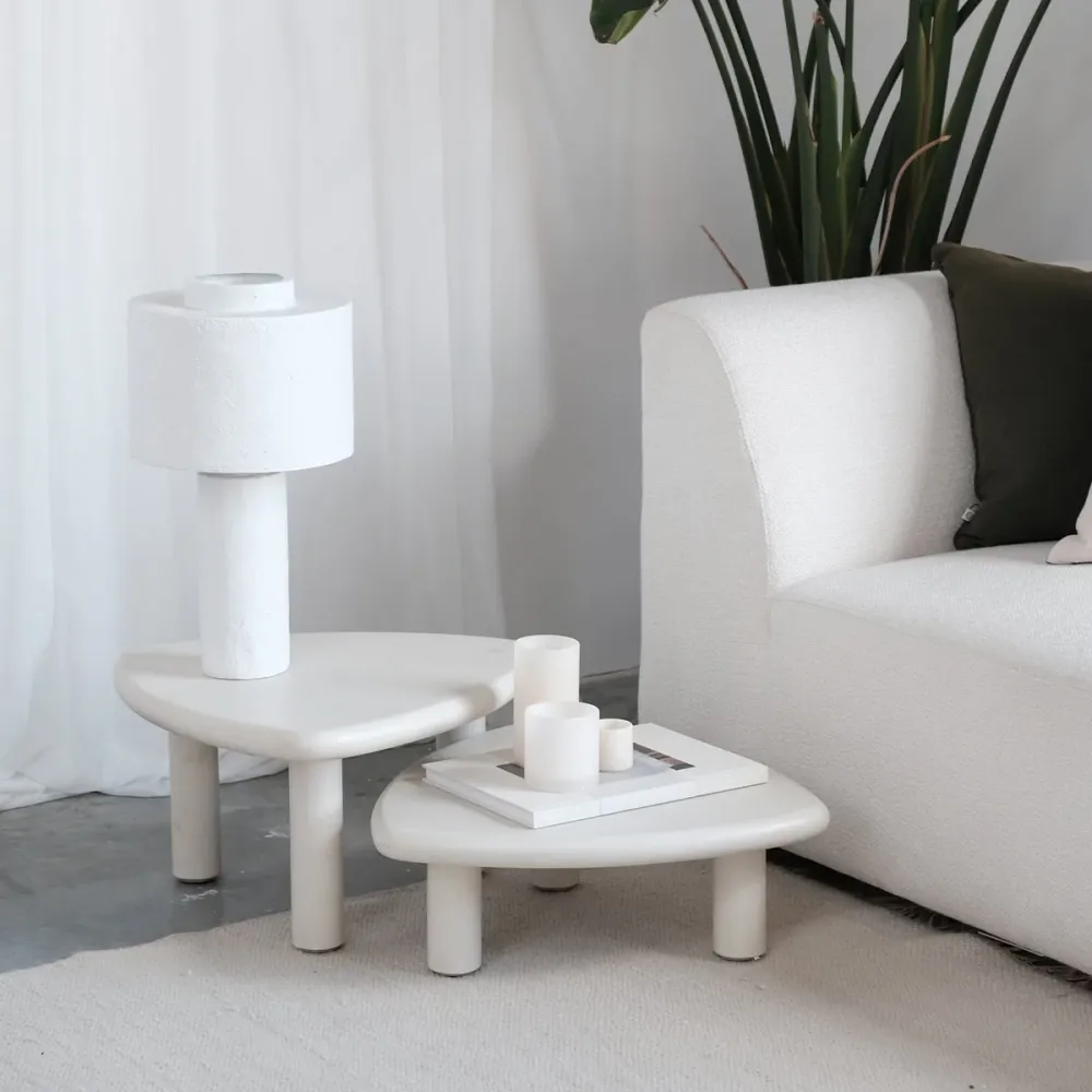 Beistelltisch im Mortex-Look - Tacy - Hoch