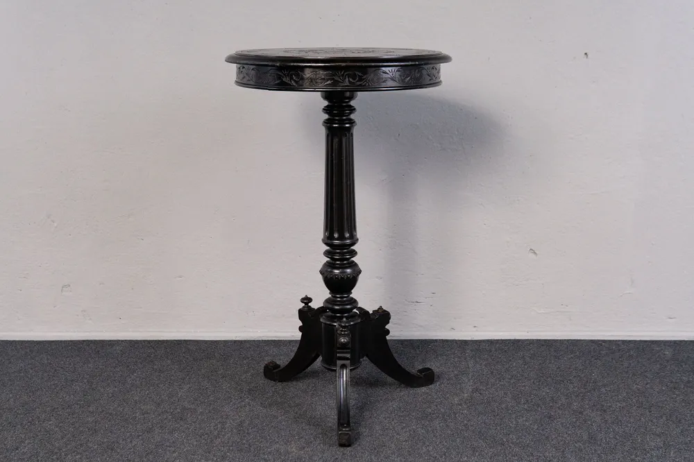 Blumentisch Antik Tisch Stuhl Hocker Beistelltisch Table MÖBLINGER 2410_2406