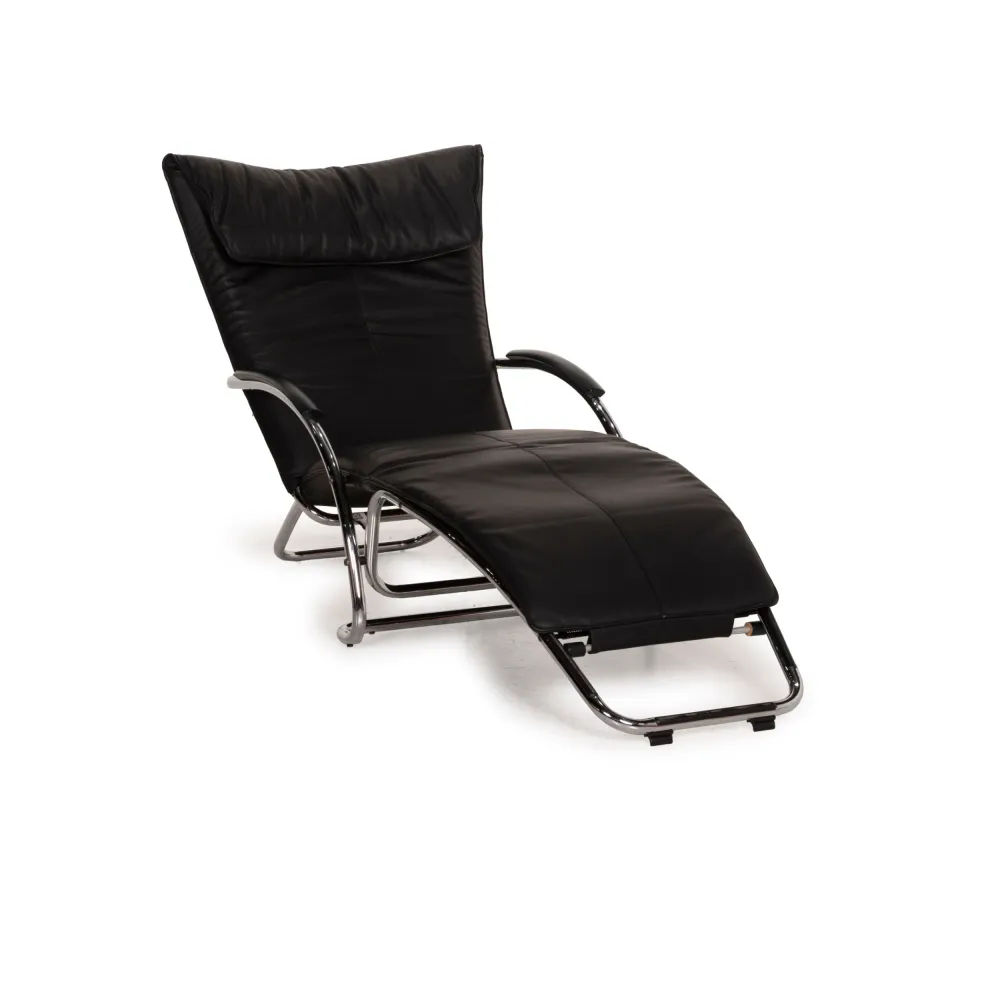 Bonaldo Swing Plus Leder Sessel Schwarz Liegefunktion