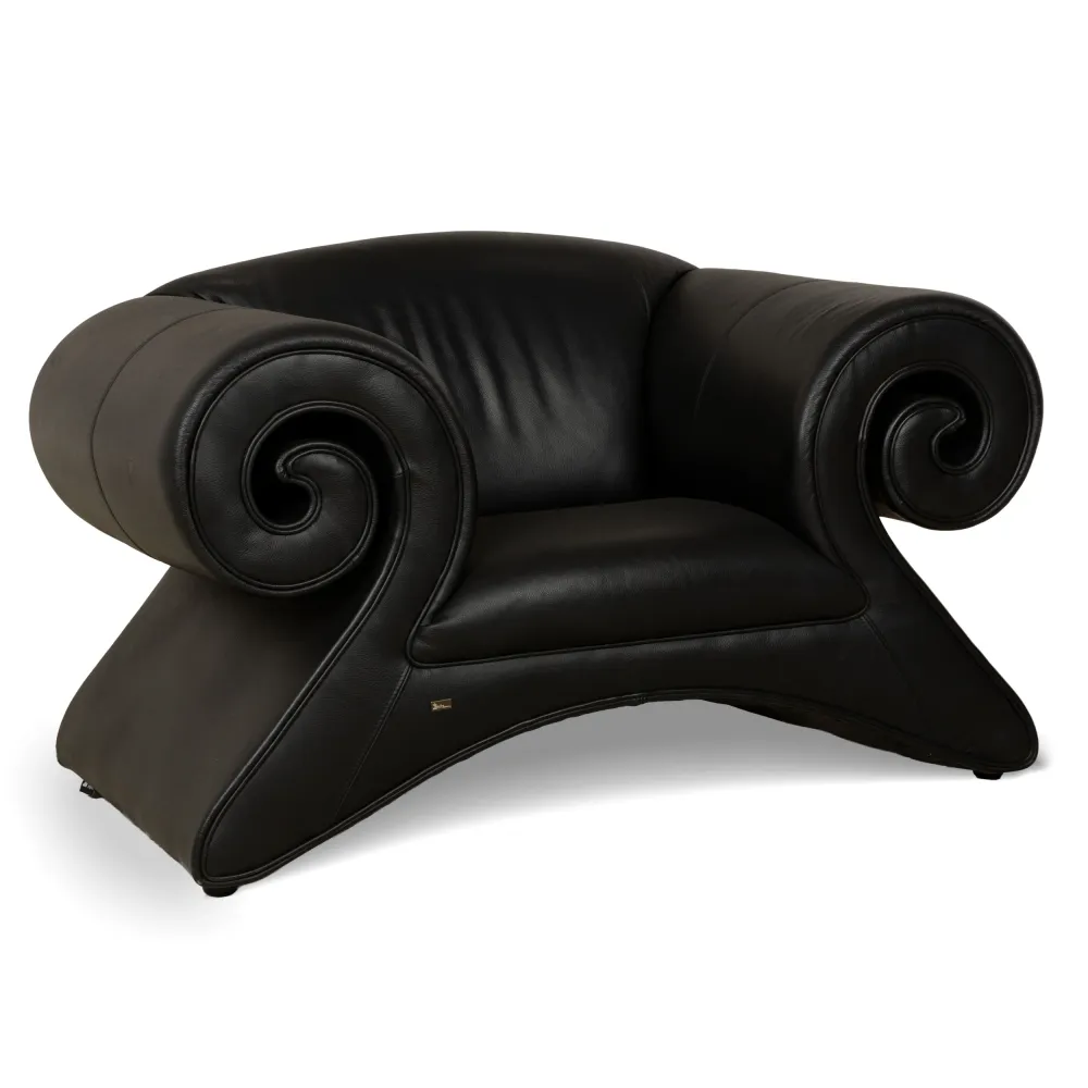 Bretz Monster Leder Sessel Schwarz