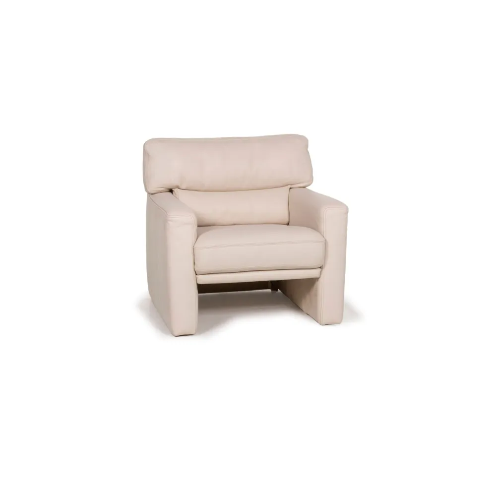 Brühl & Sippold Leder Sessel Creme #12022