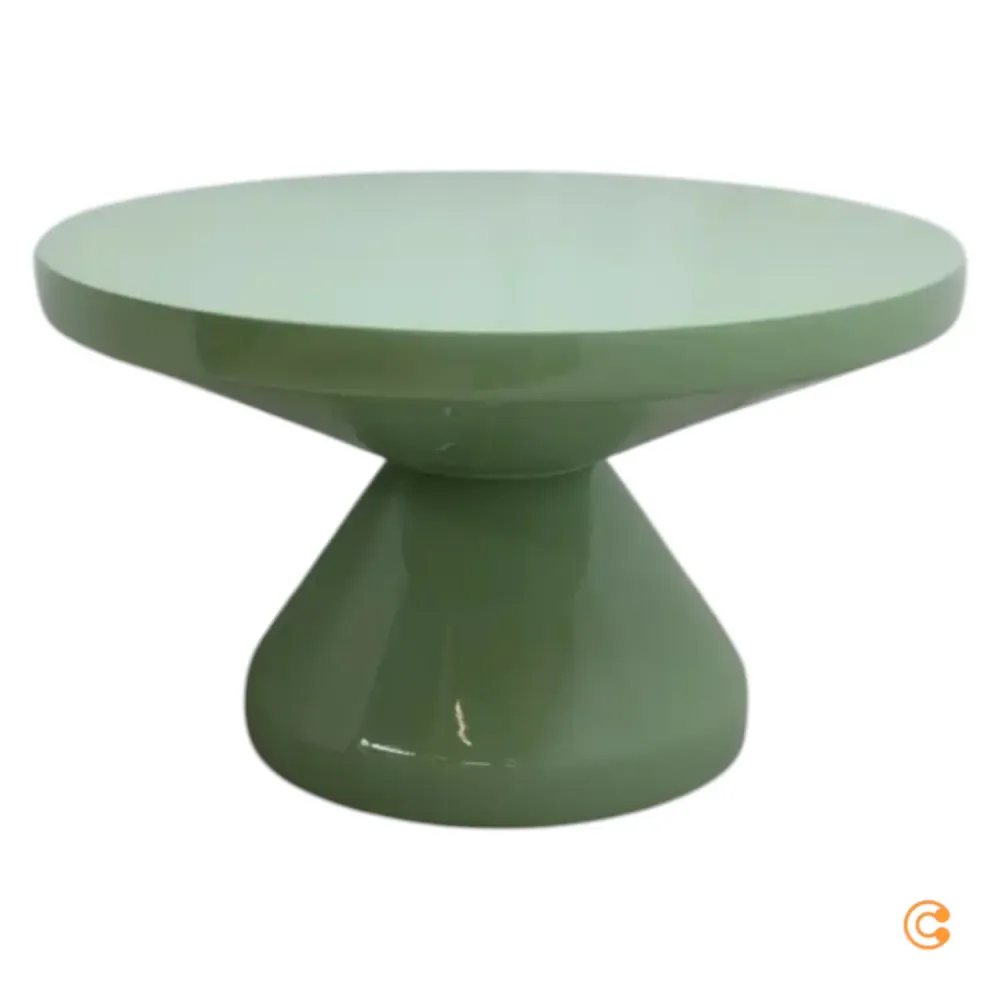 B-Ware Pols Potten Zig Zag Kaffeetisch Olivgrün/ H35xø60cm Tisch Möbel Siehe Text/Foto