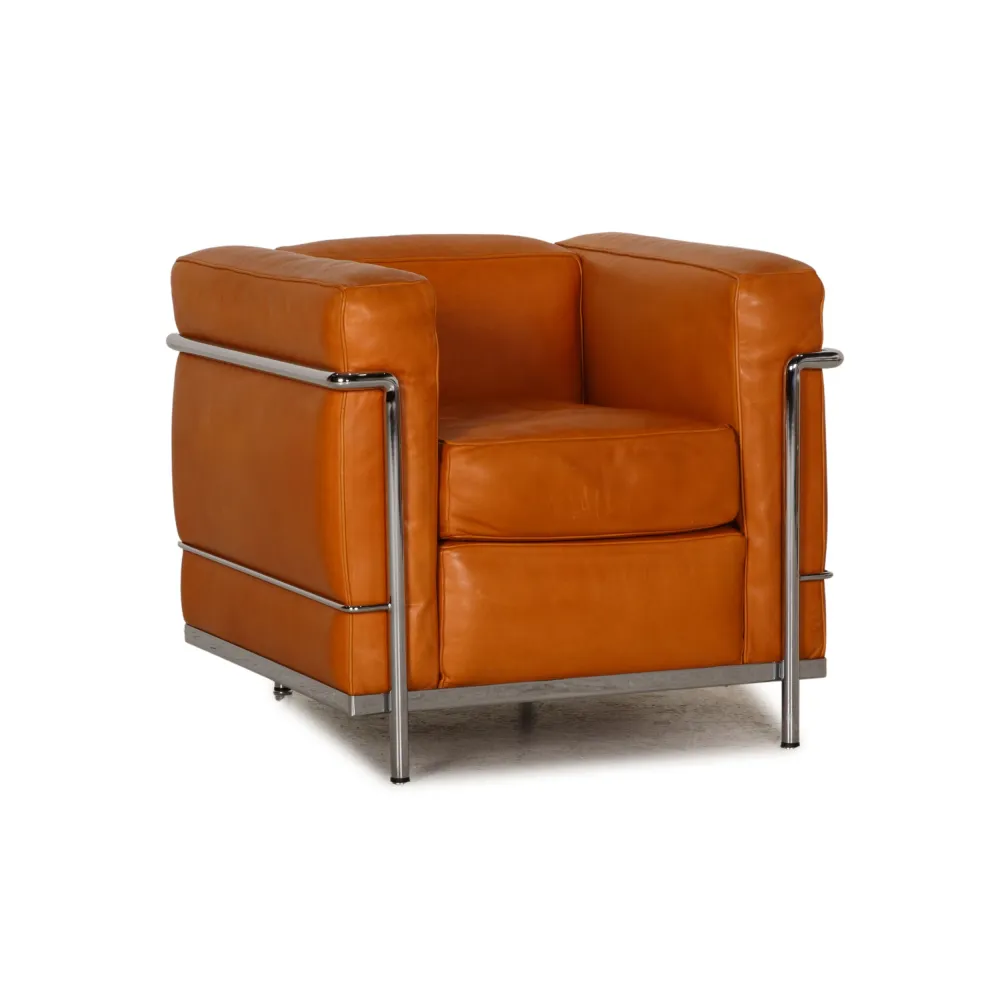 Cassina Le Corbusier LC 2 Leder Sessel Cognac