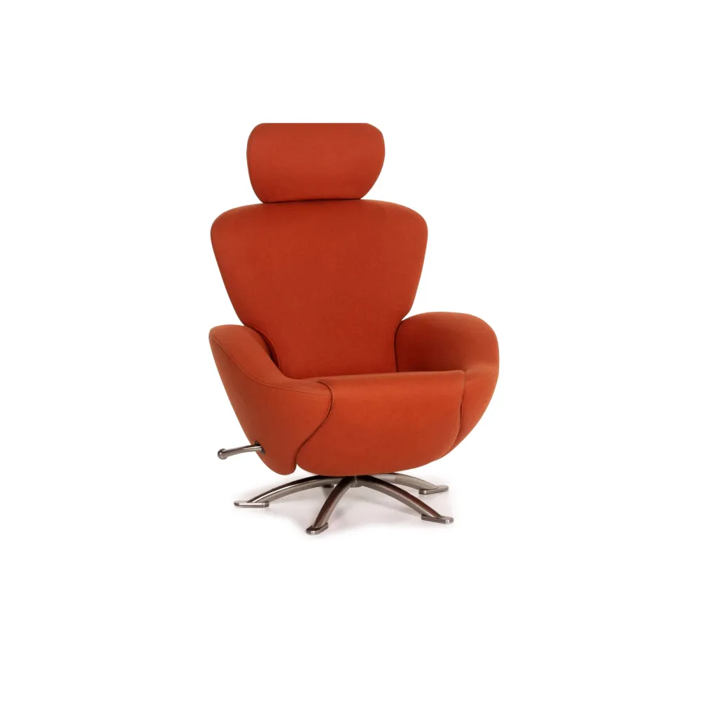 Cassina Dodo Alcantara Stoff Sessel Orange Terrakotta Relaxfunktion Funktion Relaxsessel #15546