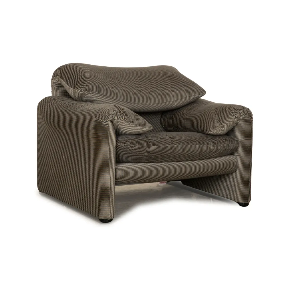 Cassina Maralunga Stoff Sessel Grau manuelle Funktion