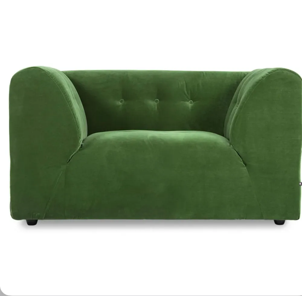Couch Sessel Vint couch: element loveseat velvet green HK Living
