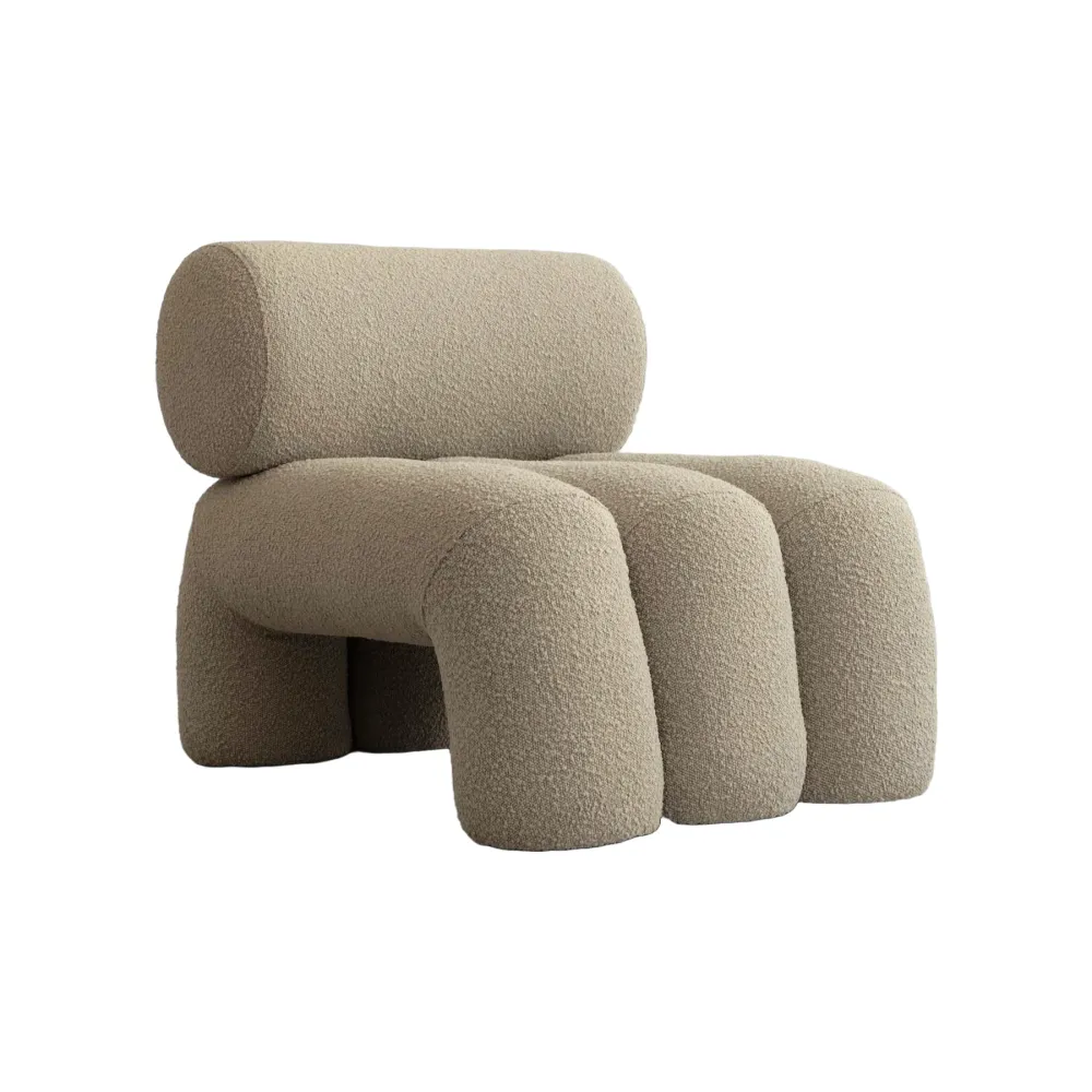 FOKU Sessel Sand Bouclé
