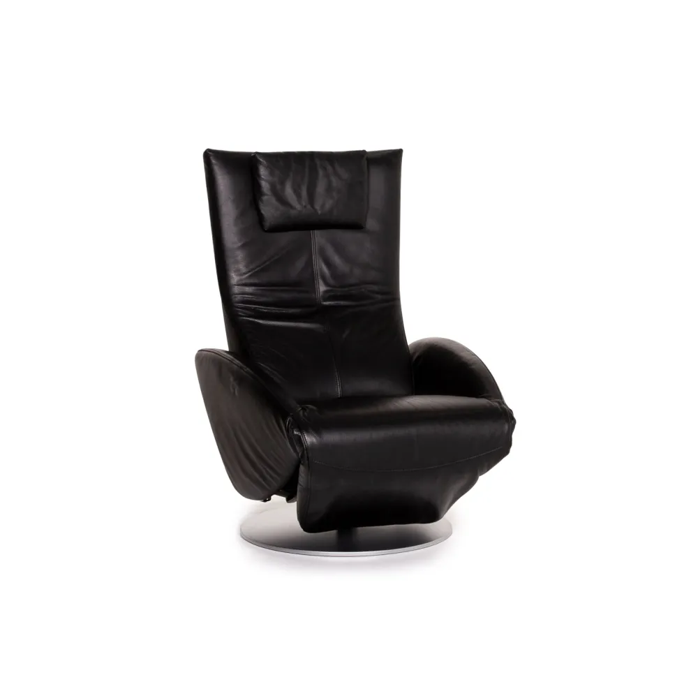 FSM Mate Leder Sessel Schwarz Elektrische Funktion Relaxfunktion Funktion Relaxsessel #14704