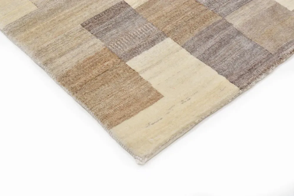 Gabbeh Teppich - Loribaft Perser 146 x 122 cm - hellbraun