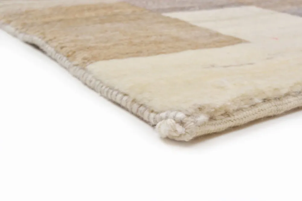 Gabbeh Teppich - Loribaft Perser 146 x 122 cm - hellbraun