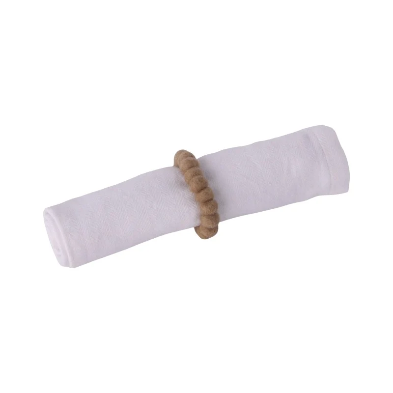 Gry & Sif Serviettenring Filz 2er Set, hellbraun