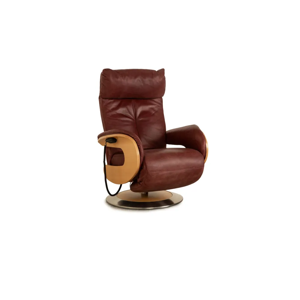 Himolla 7818 Leder Sessel Rot Weinrot elektrische Funktion Relaxfunktion