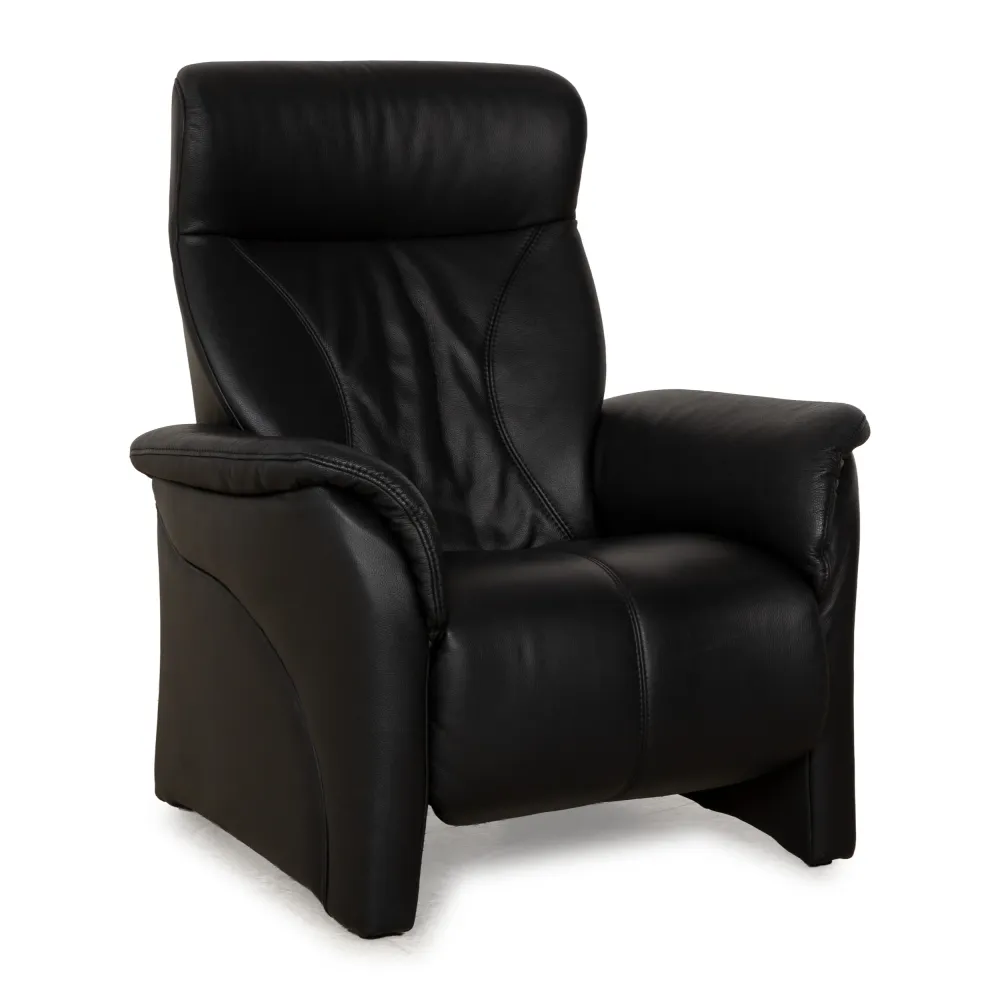Himolla Cumuly Leder Sessel Schwarz manuelle Funktion