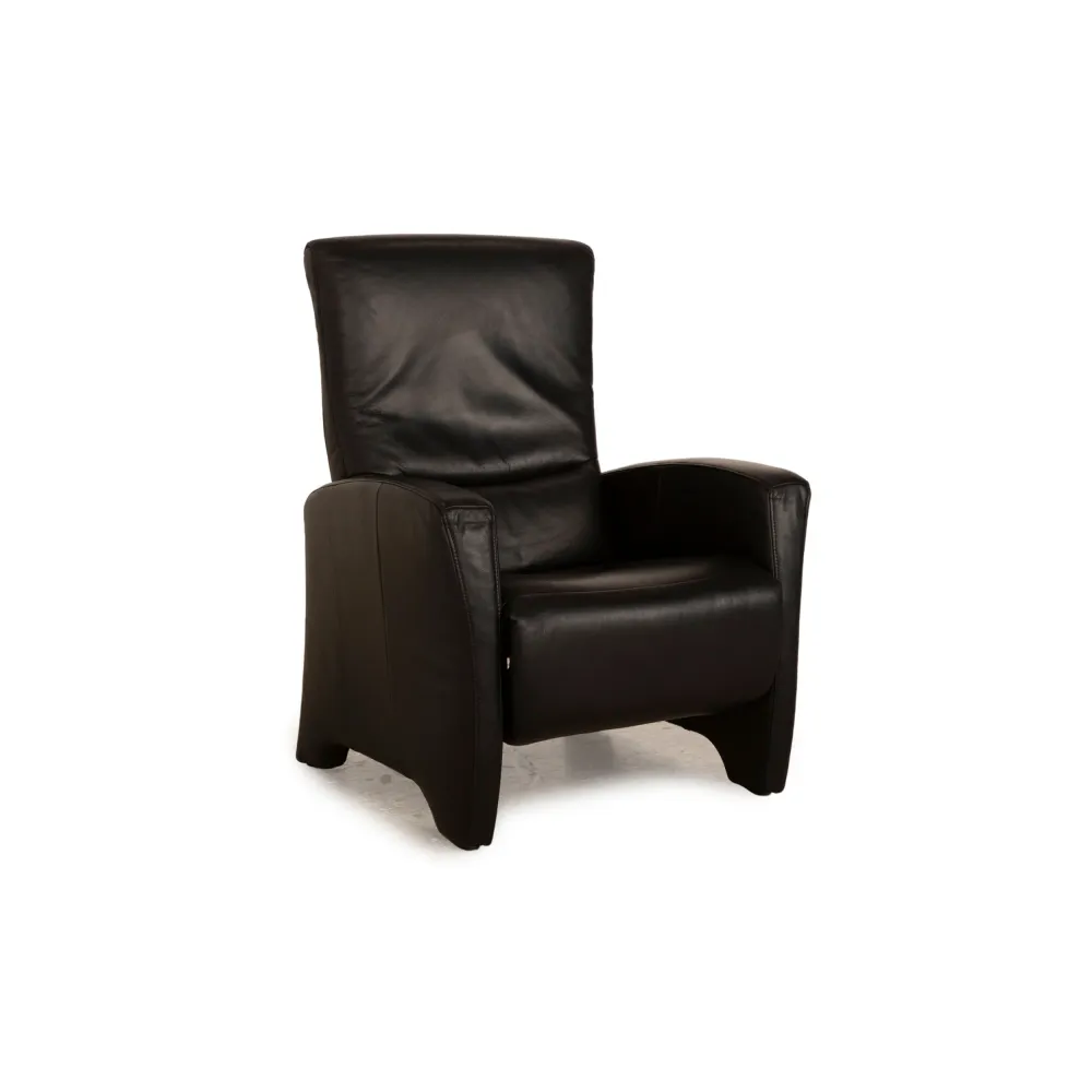 Himolla Leder Sessel Schwarz manuelle Funktion Relaxsessel