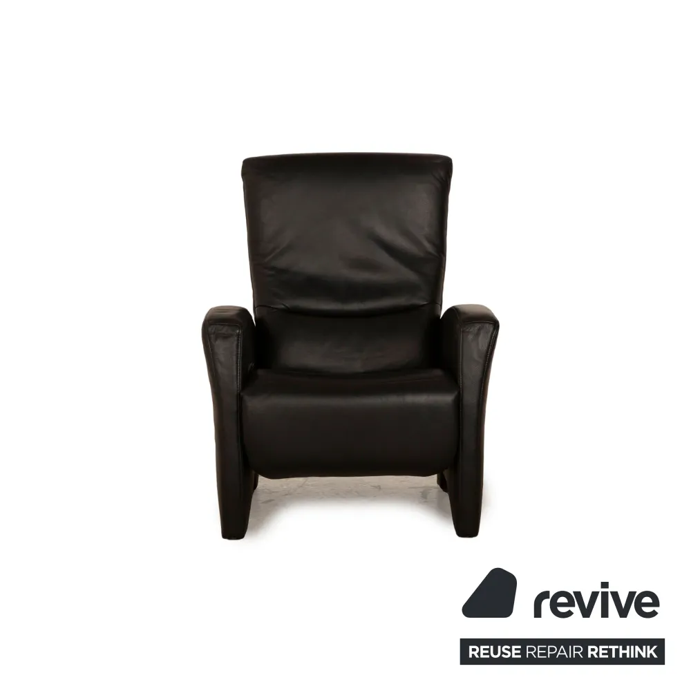 Himolla Leder Sessel Schwarz manuelle Funktion Relaxsessel