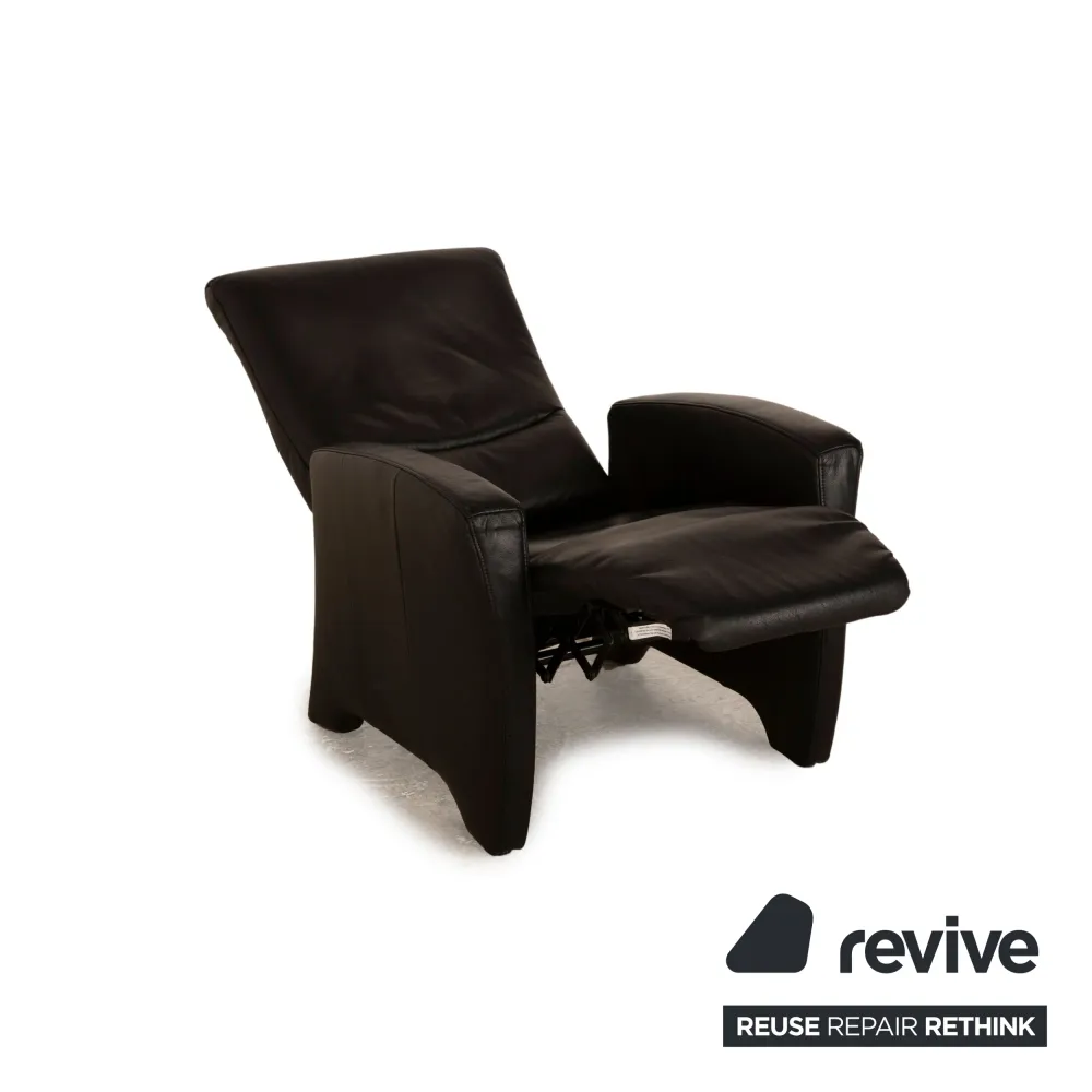 Himolla Leder Sessel Schwarz manuelle Funktion Relaxsessel