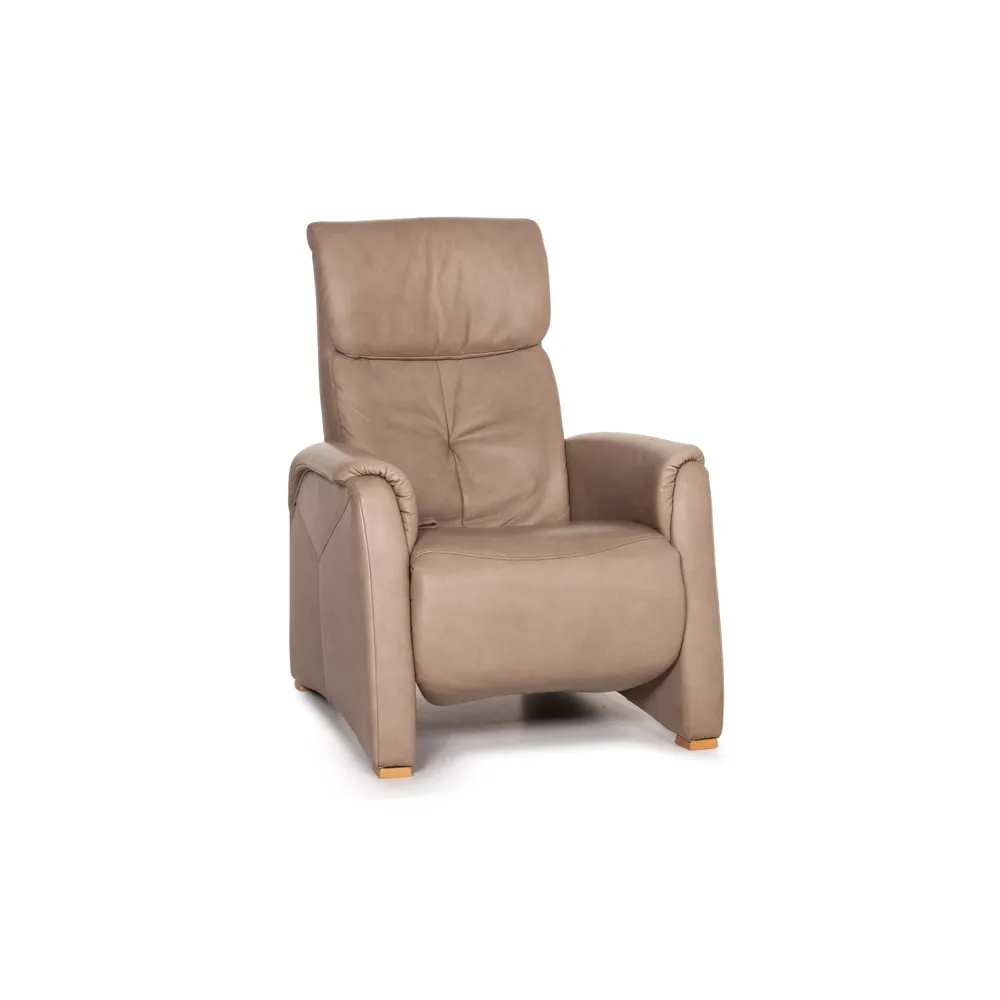 Himolla Leder Sessel Taupe Graubeige Relaxfunktion Funktion Relaxsessel #15320