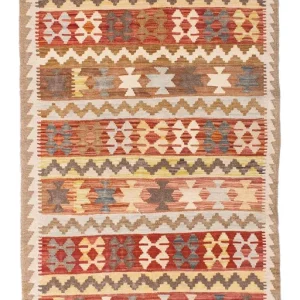 Kelim Teppich - Oriental 200 x 92 cm - hellbraun