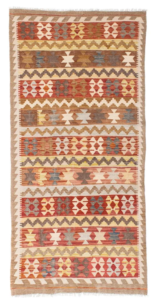 Kelim Teppich - Oriental 200 x 92 cm - hellbraun