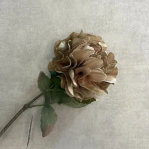Künstliche Dahlienblüte | hellbraun