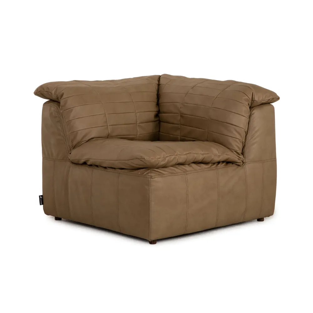 Laauser Sessel Grün veganes Leder (GAVIN von Höpke) Dunkelgrün Eckelement Sofa Couch Patchwork