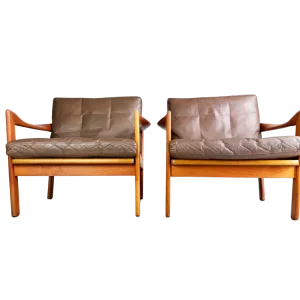 2 Mid Century Sessel Niels Eilersen Illum Wikkelsø Easy chair Teak