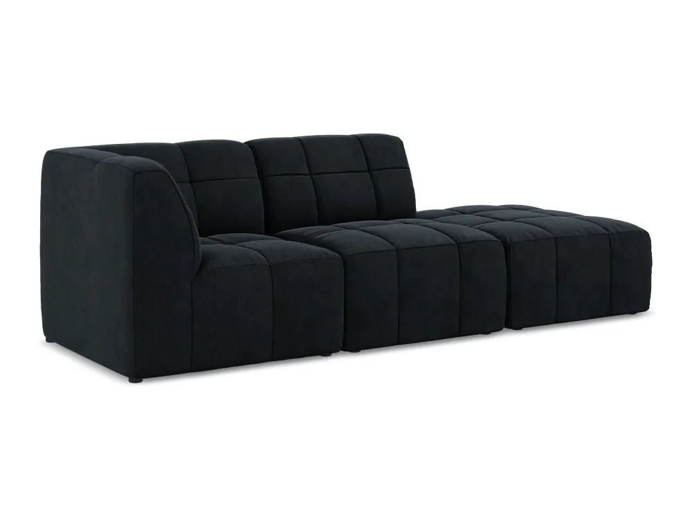 Modulares Samtsofa linksseitig offen 3-sitzig ALOHA königsblau