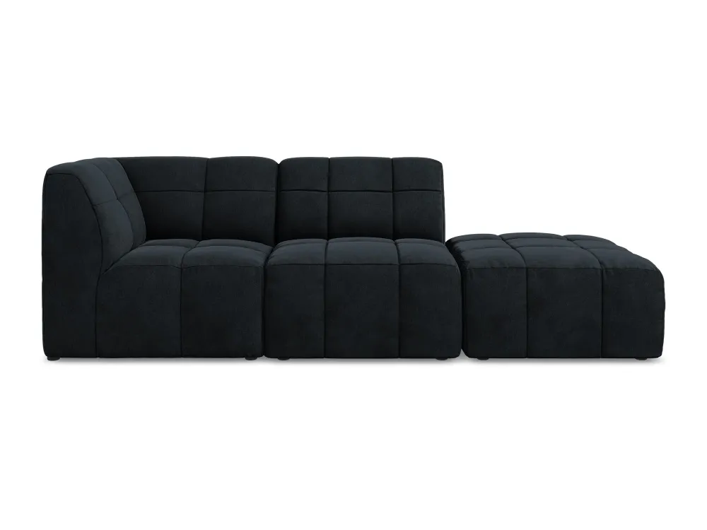 Modulares Samtsofa linksseitig offen 3-sitzig ALOHA königsblau